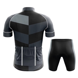 Uniforme de cyclisme à manches courtes sur mesure de qualité supérieure pour hommes adultes, 100% polyester, respirant et anti-humidité, prix bas - Product Image 2