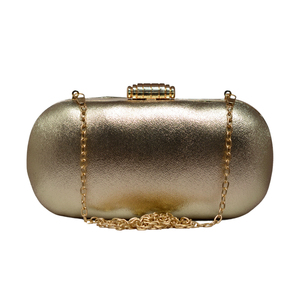 Metallic <b>Silver</b> Shimmery Party <b>Clutch</b> Stylish Natural Wood Handbag for Women Festive and Wedding Use - Product Image 1