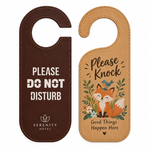 Panneau de porte personnalisé en cuir PU pour hôtel, avec logo en relief, signalisation « Ne pas déranger », fabricant de panneaux de porte pour l'hôtellerie, vente en gros - Product Image 6