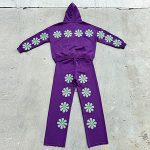 Best Quality Mesn Custom <b>Tracksuit</b> 100% Cotton Hoodies Set Vintage Tech Fleece Jogging Suit Printed for Men Factory Prices - Product Image 2