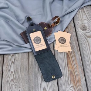 Étiquettes de bagages en cuir pleine fleur professionnelles, étiquettes personnalisées en cuir véritable pour les voyages d'affaires LTG-0351 - Product Image 6