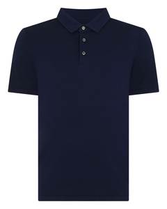 For Jeans Men's Navy <b>Half</b> Sleeve Pique <b>Shirt</b> Formal Solid Color Breathable Anti-Wrinkle Knitted Regular Fit <b>Button</b> Front Logo - Product Image 3