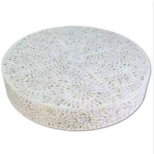High Quality Modern Design Bone Inlay Round End <b>Table</b> Handmade Drum Side <b>Stool</b> Coffee <b>Table</b> Elegant Bone Inlay Round Side <b>Table</b> - Product Image 3
