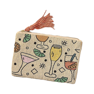 Printeresty Beaded Coin Bag Latest Beaded Coin Clutch for Party Gift Mini Wallet <b>Zip</b> Closure Handmade Embraided Women Bags - Product Image 5