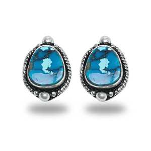 Hermosos Pendientes de Turquesa Natural, Hechos a Mano, Plata de Ley 925, para Compromiso o Boda, Venta al Por Mayor - Product Image 3