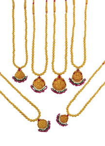 22k Solid Gold Long Necklace <b>Indian</b> Traditional Rani Haar Bridal Wedding <b>Jewelry</b> Necklace <b>Set</b> With Pendant - Product Image 4