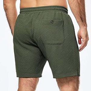 Pantalones Cortos Cargo Verdes Casuales para Hombre, para Uso Diario, Estilo Minimalista, Lona Ligera, Secado Rápido, Transpirables, Cintura Elástica - Product Image 2