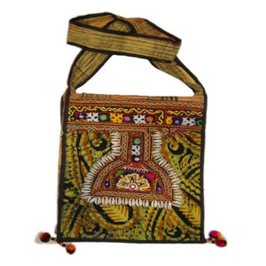 Designer Cotton Embroidered Ethnic Shoulder <b>Bag</b> with Geometric Pattern Handled Type Traditional Handmade <b>Boho</b> Fashion Tote <b>Bag</b> - Product Image 3