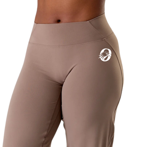Pantalon de sport marron taille haute à jambes larges pour femme, extensible et doux, idéal pour le yoga, l'entraînement, la gym, le fitness et les tenues décontractées. - Product Image 5