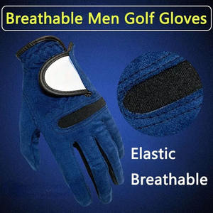 Men's Lightweight Outdoor Golf Gloves Genuine Leather Anti-Slip Adjustable Wrist <b>Strap</b> <b>Buckle</b> Closure Customized Logo Breathable - Product Image 5