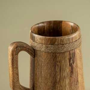 Large Wooden Handmade Luxury Eco-Friendly Beer Tea & Coffee <b>Mug</b> with Handle Microwave Safe - Product Image 3