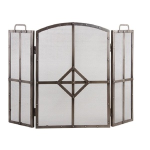Más Vendido y en Tendencia: Pantalla Protectora para Chimenea de Hierro Forjado con Soporte Metálico, Panel Único, Pequeña y Plana - Product Image 2