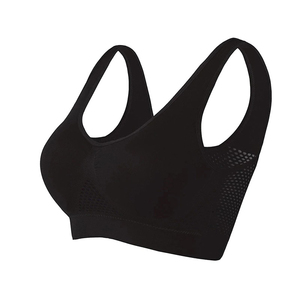 Women's Lavender Racerback Sports Bra Scoop Neck Medium Support Yoga <b>Top</b> Seamless Solid Color <b>Mesh</b> Design By Run Apparel - Product Image 3