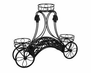 Support à plantes multi-niveaux léger en métal HansArt, élégant support en fer forgé pour pots de fleurs et fleurs artificielles, Noël - Product Image 1