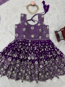 ชุด anarkali ดีไซเนอร์ล่าสุดชุด foux georgette งานปักลำดับงานกับ salwar kameez fatema แฟชั่นงานแต่งงาน - Product Image 5