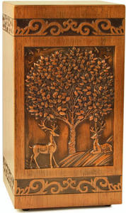 Urnas funerarias decorativas modernas de madera para adultos, urnas hechas a mano para hombre y mujer - Product Image 5