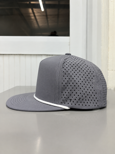 Custom Logo High Profile 5 Panel Polyester Ripstop Laser Cut Holes <b>Back</b> Snapback Hat Vietnam Made High Quality Style for Adults - Product Image 3