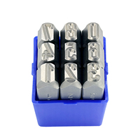 Set di punzoni numerici tedeschi da 10 mm 0-9 (9 pezzi) 6 come 9 DIN 1451 Cr-V 6150 HRC 58-62 Punta temprata per incisione OEM/ODM Taiwan