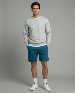 Wholesale Hot Selling Blank High Quality Polyester/Cotton Casual Eco-Friendly Fashion Sportswear Men Basketball Sweat Shorts - Product Image 3
