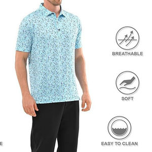 เสื้อโปโลพิมพ์ลายแบบ Sublimation ไซส์ใหญ่สำหรับผู้ชาย เสื้อยืดกอล์ฟโพลีเอสเตอร์ เสื้อยืดเรียบๆ เสื้อโปโลพิมพ์โลโก้ตามสั่งสำหรับผู้ชาย - Product Image 4