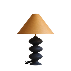Accent Table <b>Lamps</b> High Quality Hammered <b>Antique</b> Bronze Finish Natural Linen Tapered Shade For Bedroom Living Room Bedside - Product Image 6