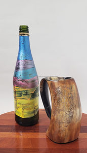 Handmade Polished Buffalo <b>Horn</b> Mugs Indian <b>Viking</b> <b>Horn</b> Tankard Available in Nautical and Animal Styles - Product Image 3