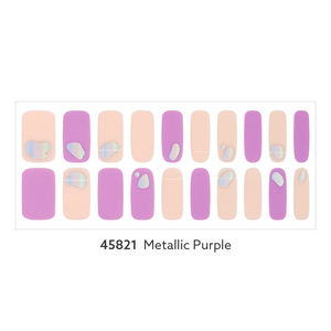 ShineB 3D Métallique Violet Gel Nail Stickers #45821 Hologramme Motif Géométrique Auto Nail Art Fabriqué en Corée Produit OEM/ODM - Product Image 2