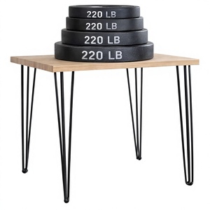 Iron Hairpin <b>Table</b> <b>Legs</b> 3 Robs 880lbs Capacity Metal Furniture <b>Legs</b> with Easy Installation DIY Desk Dining <b>Table</b> 4Pcs EDPTBL012 - Product Image 1