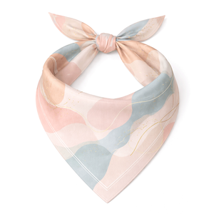 Pañuelo ligero tipo bandana, pañuelo para el cuello, de algodón y seda, estampado paisley, color liso, triangular, cuadrado, informal, de verano, unisex, accesorio. - Product Image 2