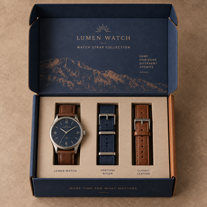Caja de Embalaje de Cartón Corrugado Impresa Personalizada para Correa de Reloj LUMEN - Product Image 2