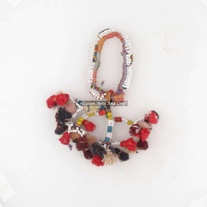 Vintage Banjara Style Latkan Bracelets Antique Gypsy Bracelets Vintage Tribal Pom Pom <b>Tassel</b> Bracelets Antique Gypsy Bracelets - Product Image 3
