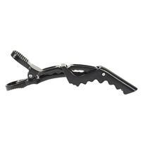 6 pièces noir mat Crocodile outils d'extension de cheveux Salon pince de coiffure en plastique pince à griffes Barrette section de cheveux pinces de maintien