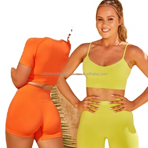 2025 ensemble de Yoga 2 pièces sans couture pour femmes costume de gymnastique taille haute, vêtements de sport d'entraînement de Fitness sans manches, soutien-gorge et pantalons ensembles de Yoga - Product Image 6