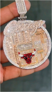 Colgante con Nombre Personalizado Estilo Hip Hop con Moissanita VVS, Pasa la Prueba del Diamante, Plata 925, Collar con Letras Incrustadas, Joyería Fina para Hombre - Product Image 5