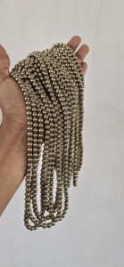 Collier Mala en hématite dorée naturelle fait main, perles rondes, 108 perles pour la méditation spirituelle, vente en gros - Product Image 4