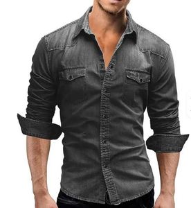 Chemises en jean pour hommes, tendance, décontractées, en coton, écologiques, infroissables, respirantes, à manches courtes, vêtements de mode pour tous les jours, vente en gros - Product Image 1