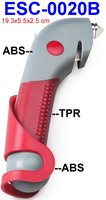 Martillo de Emergencia 3 en 1 ITA-Tools con Luz LED y Cuchillo de Corte, Material ABS y TPR, 175g, Ligero