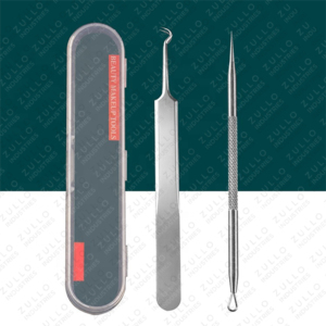 Professional 2 Piece Stainless Steel Acne Extractor Set Double Ended Blackhead Remover <b>Tools</b> with Storage <b>Case</b> - Product Image 5