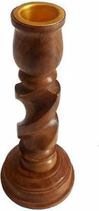 Style Wooden <b>Candle</b> Stand | Unique Pillar <b>Taper</b> Candlestick Holder Handmade Custom Printing Home Table Centerpiece Living Room - Product Image 5