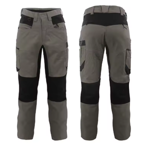 100% Cotton Carpenter Pants for Men – Heavy Duty Multi-Pocket Electrician <b>Work</b> <b>Trousers</b>, Breathable Utility Workwear - Product Image 1