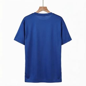 Camiseta de Manga Corta para Hombre, Cuello Redondo, Azul, 100% Poliéster, Secado Rápido, Corte Regular, Color Sólido, Tejido de Punto - Product Image 3