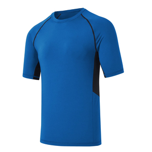 <b>Custom</b> Rashguard <b>Compression</b> <b>Shirt</b> Short Sleeve Quick Dry Polyester Spandex Athletic OEM ODM Supplier - Product Image 1