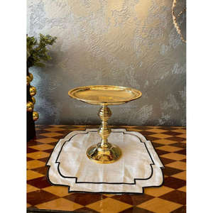 Support à gâteau doré Style moderne Support à gâteau de mariage de luxe Cupcakes Pâtisserie fruits Plateau de bonbons et présentoir Royal Cakestand - Product Image 1