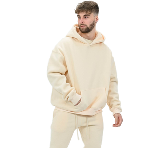 Sudadera con Capucha de Alta Calidad para Hombre, de Poliéster/Algodón Grueso, Talla Grande, Estilo Urbano, con Logotipo Personalizado Bordado, Ecológica - Product Image 1