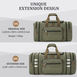 Durable Polyester Eco-Friendly Duffle Bag <b>Travel</b> Gym Sports <b>Holdall</b> Large Capacity Weekend Carrying Luggage Workout Storage - Product Image 3