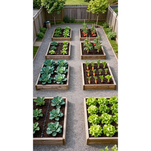 Jardinière de jardin en cèdre de qualité supérieure avec support vertical intégré pour légumes et plantes grimpantes, idéale pour balcon et jardin - Product Image 3