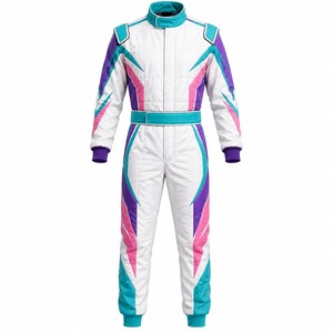 Combinaison de karting personnalisée imprimée numériquement en Cordura pour enfants et adultes – Tenue de course professionnelle une pièce pour piste - Product Image 1