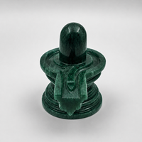 Statue en pierre Shiva Lingam verte, sculptée à la main, écologique, style Art Déco, pour la décoration religieuse de la maison, du temple, de la Pooja, pour anniversaire, Diwali