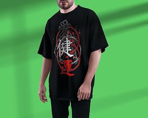 T-shirt pour homme imprimé avec des motifs d'anime, style urbain, esthétique décontractée, manches courtes, tee-shirt d'été haut de gamme - Product Image 1
