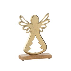 Árbol de metal de aluminio hecho a mano con diseño minimalista y base de madera plateada para bautizo, regalo o decoración. - Product Image 2